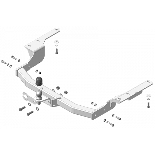 Фаркоп ZincaR на Toyota Highlander 2014-2020 Арт. ZT104FE (полностью оцинкованный)